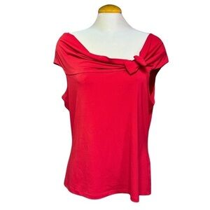 Women's Large Bianca Nygard Red Scoop Neck Tee